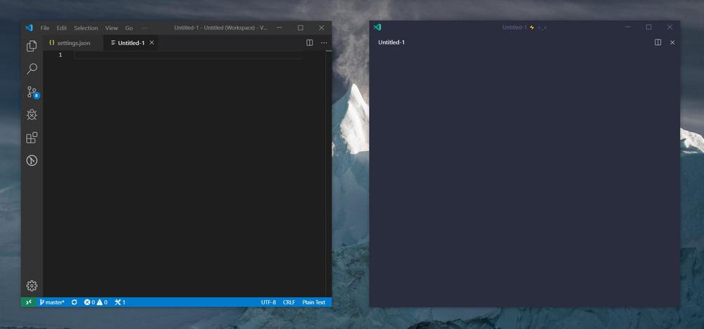 ВС Код: до моих настроек и после